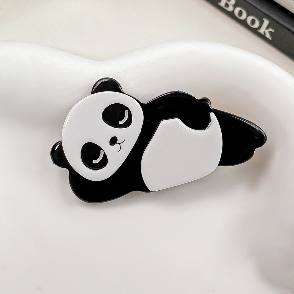 Cartoon Panda Acetate Snap Hair Clip - Color_5