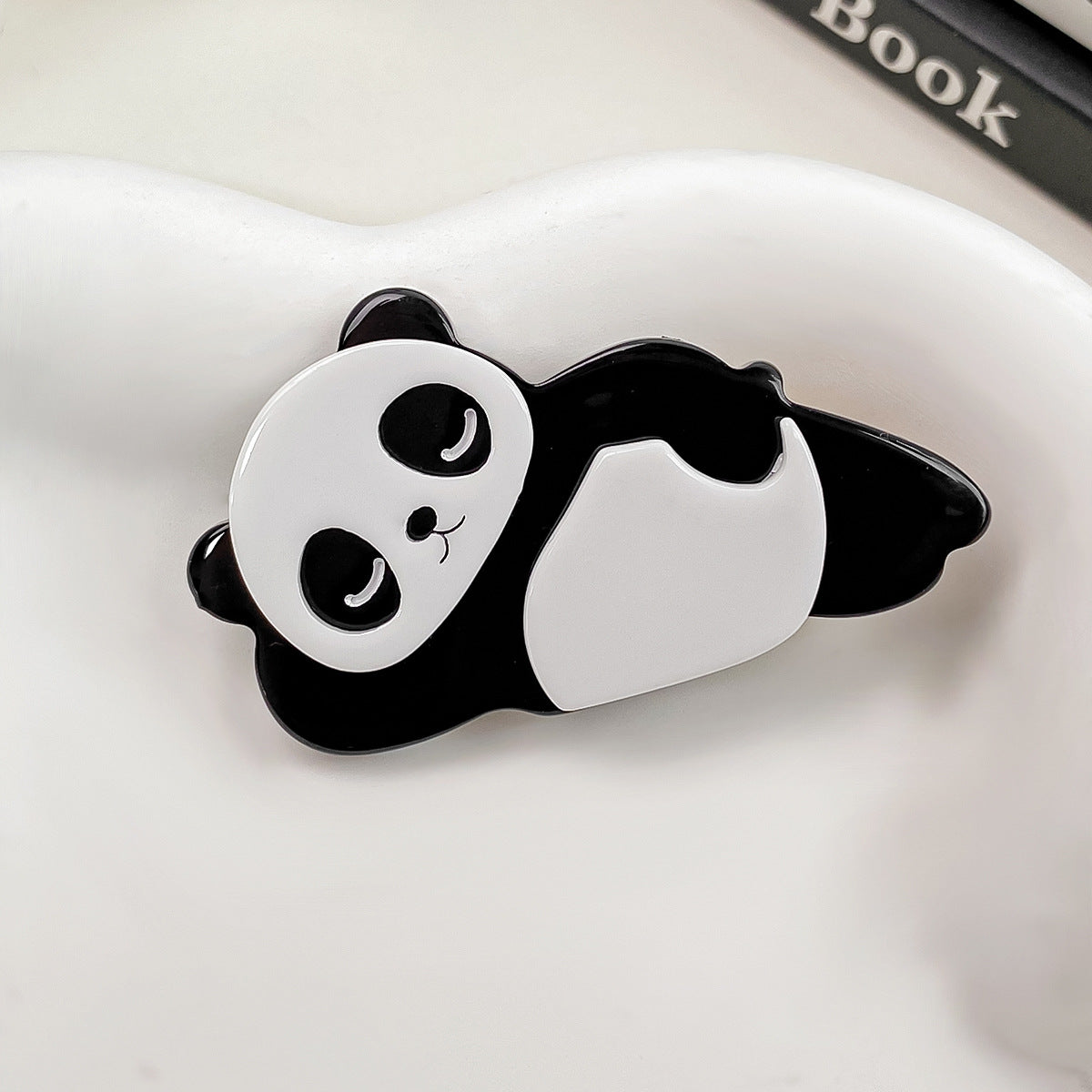 Cartoon Panda Acetate Snap Hair Clip - Color_5