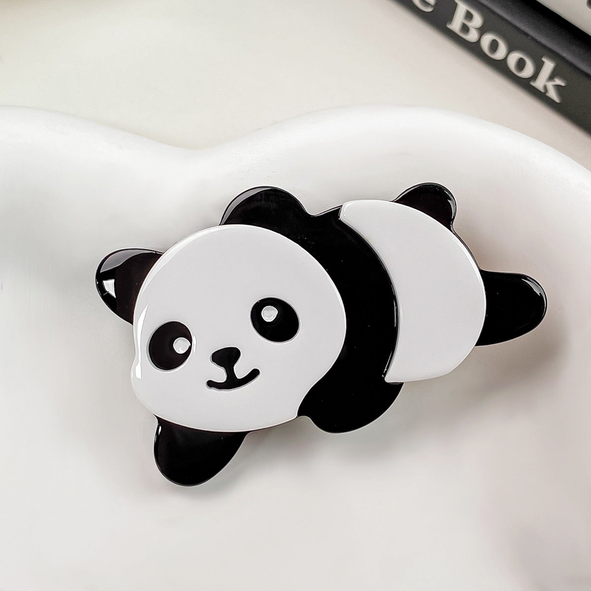 Cartoon Panda Acetate Snap Hair Clip - Color_6