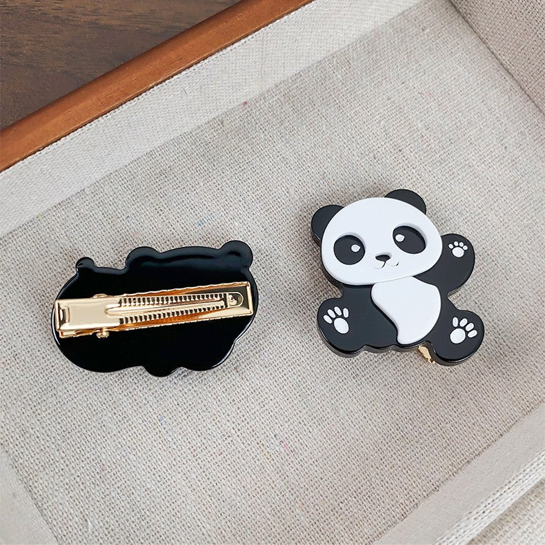 Cartoon Panda Acetate Snap Hair Clip - view 1