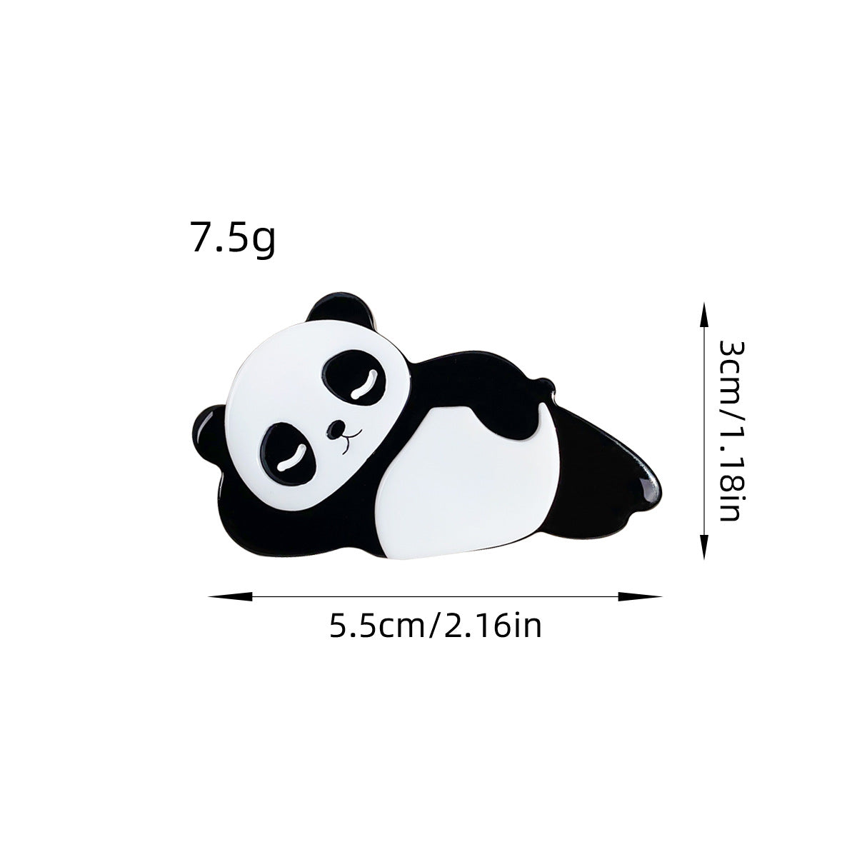 Cartoon Panda Acetate Snap Hair Clip - view 2