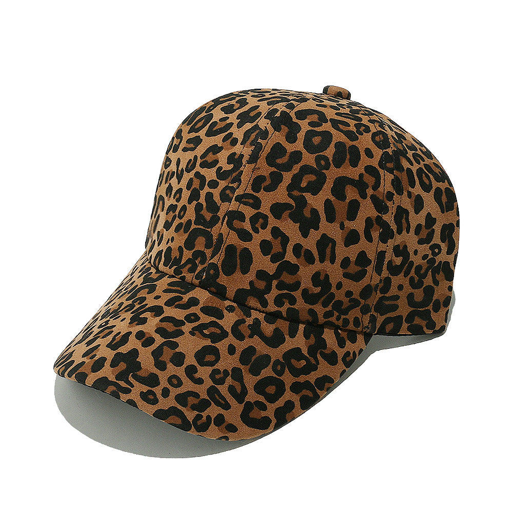 Leopard Print Ponytail Baseball Cap - Brown