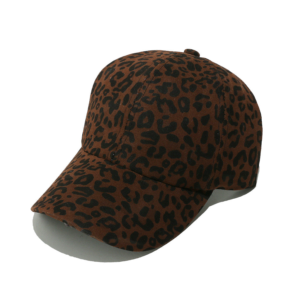 Leopard Print Ponytail Baseball Cap - Coffee - 1