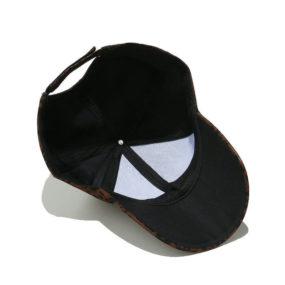 Leopard Print Ponytail Baseball Cap - Coffee - 3