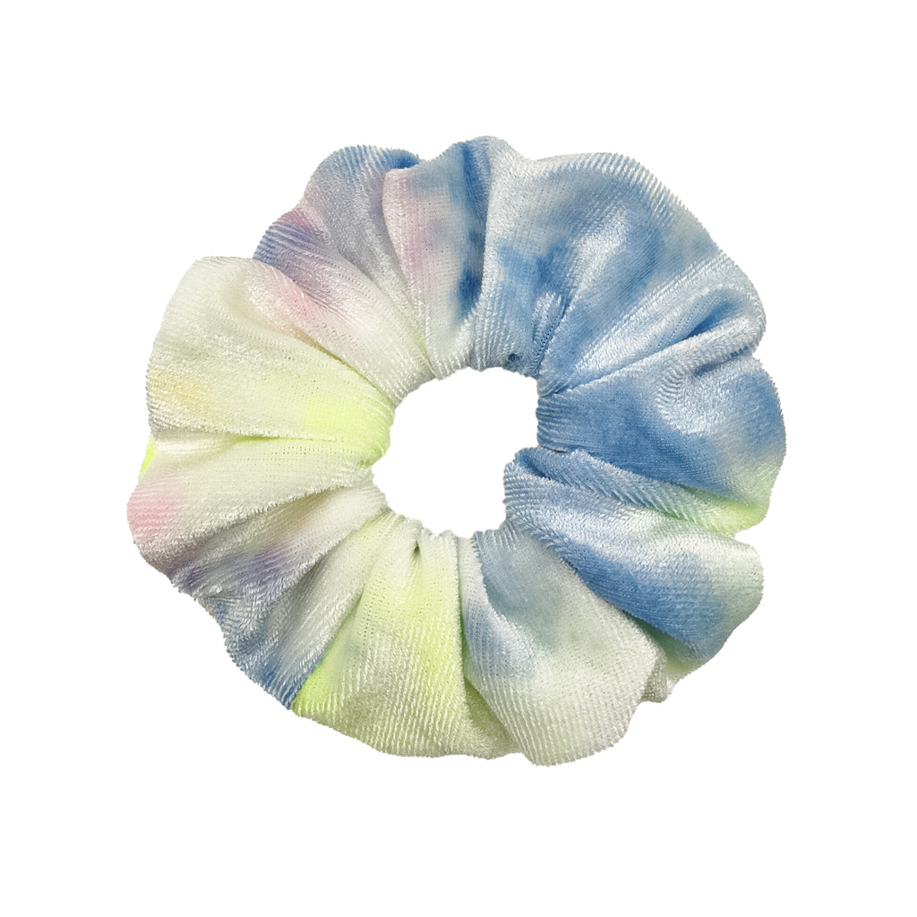Rainbow Tie Dye Velvet Scrunchie - NO03