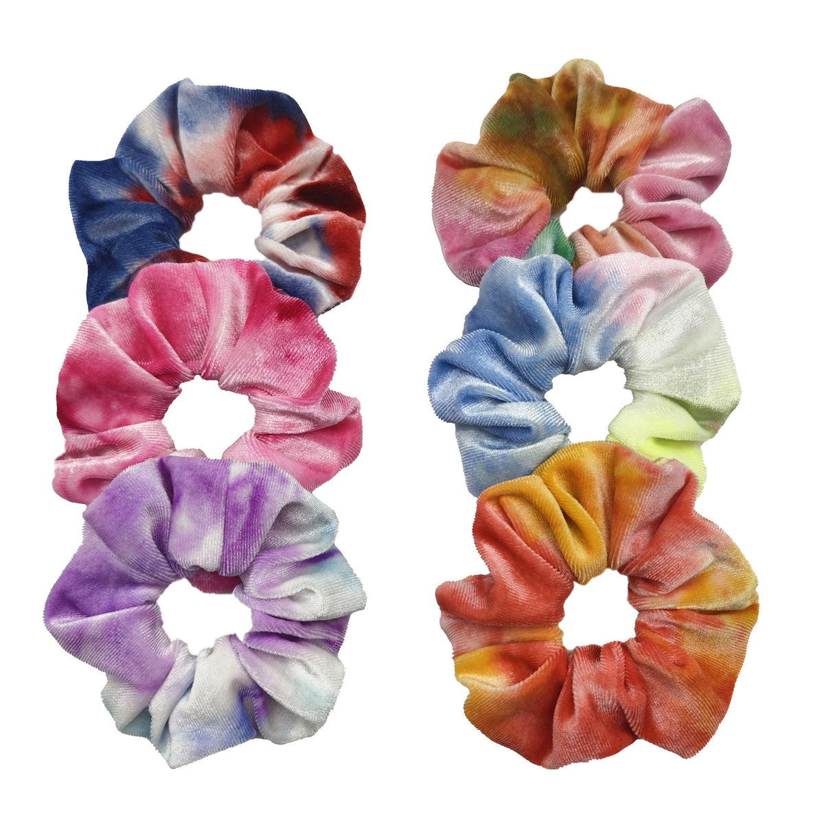 Rainbow Tie Dye Velvet Scrunchie - view 3