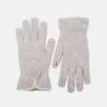 Pom Detail Soft Knit Touchscreen Gloves - Khaki
