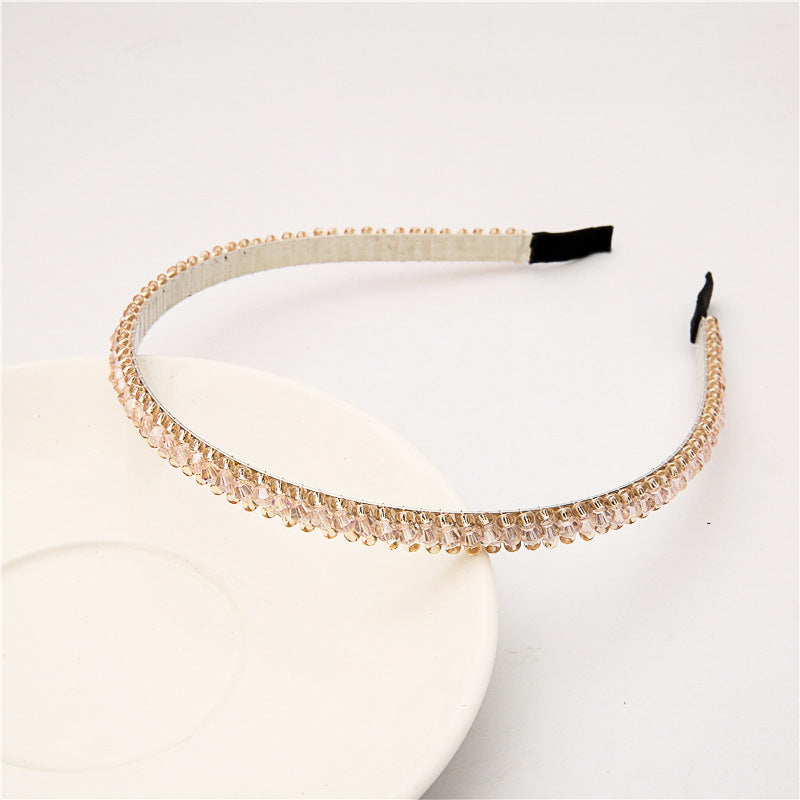 Thin Rhinestone Embellished Headband - Color_01