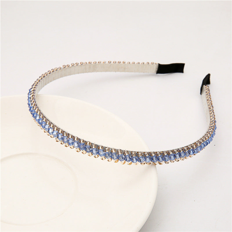 Thin Rhinestone Embellished Headband - Color_04