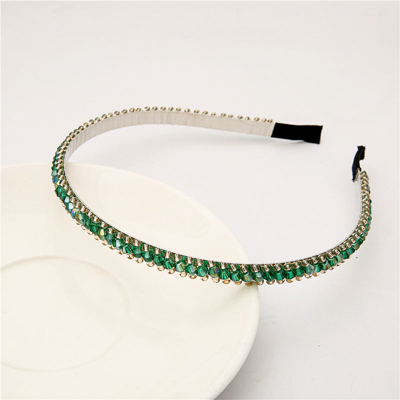 Thin Rhinestone Embellished Headband - Color_05