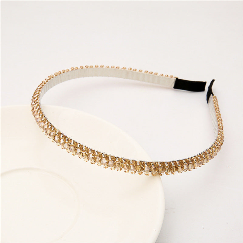 Thin Rhinestone Embellished Headband - Color_07