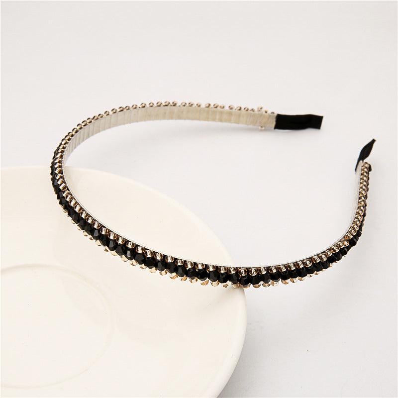 Thin Rhinestone Embellished Headband - Color_08