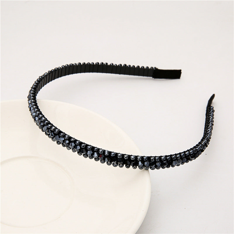Thin Rhinestone Embellished Headband - Color_09