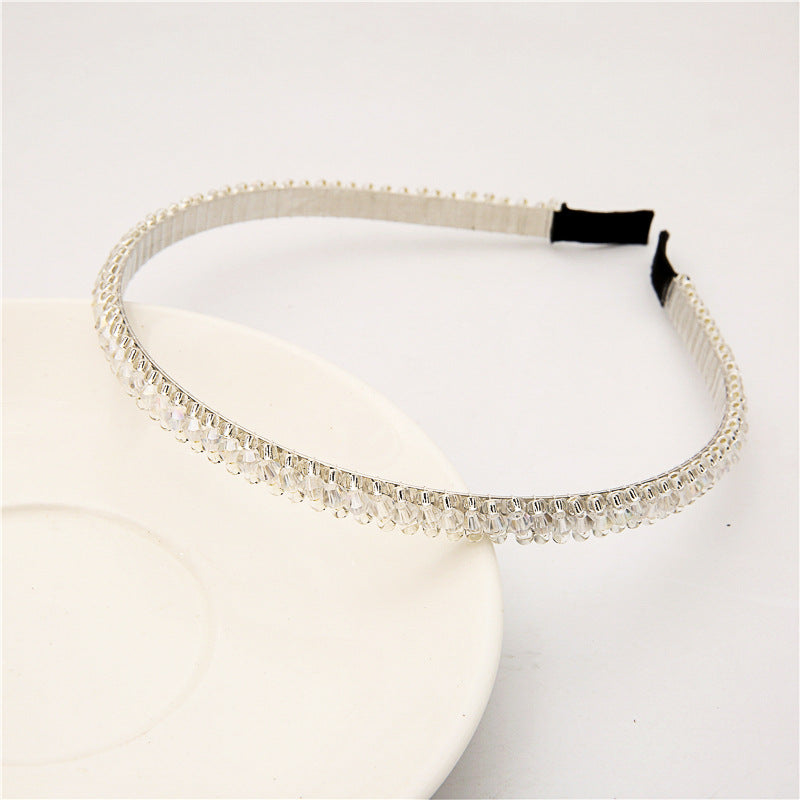 Thin Rhinestone Embellished Headband - Color_12