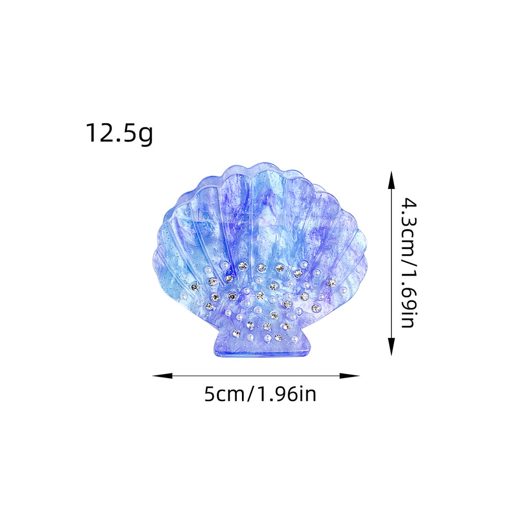 Rhinestone Seashell Mini Hair Claw Clip - view 1