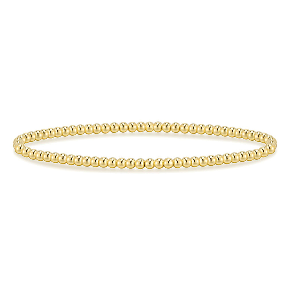 Round Bead Stretch Bracelet Stack - 3mm