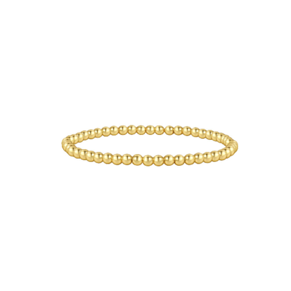 Round Bead Stretch Bracelet Stack - 4mm