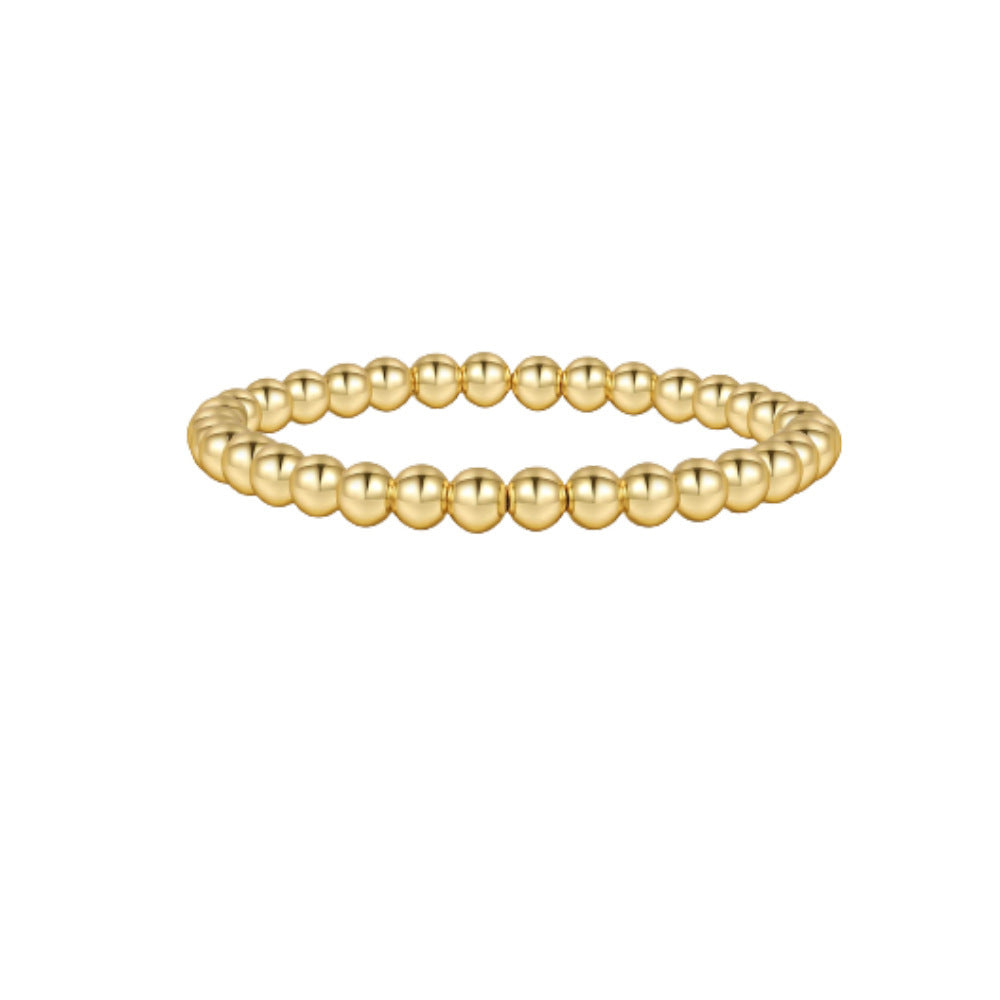 Round Bead Stretch Bracelet Stack - 6mm