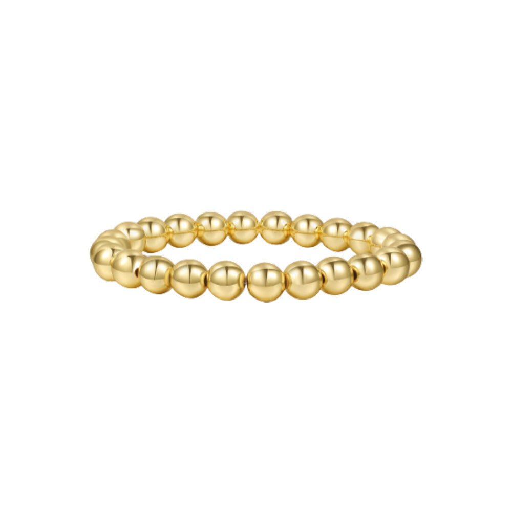 Round Bead Stretch Bracelet Stack - 8mm