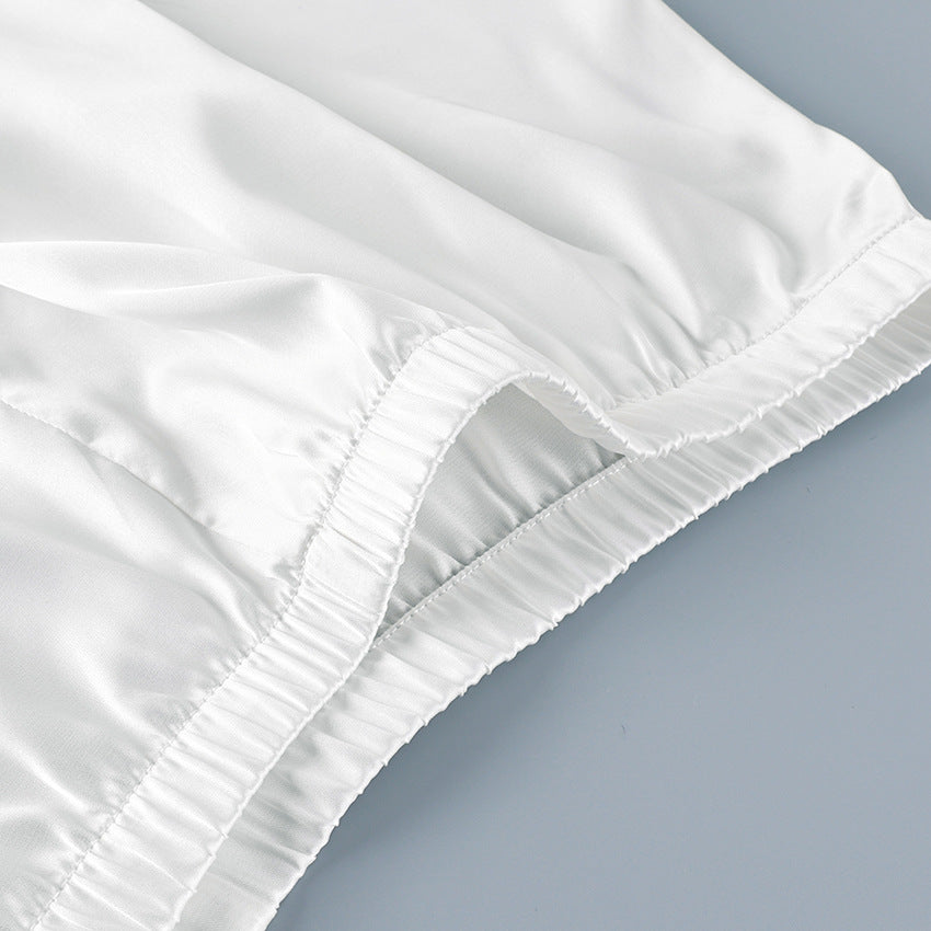 Bow-Detail Ruffle-Hem Lace Cami Sleep Set - view 6