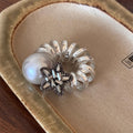 Rhinestone Star Coil Hair Tie - Silver