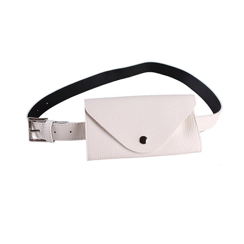 Pebbled Faux Leather Envelope Belt Bag