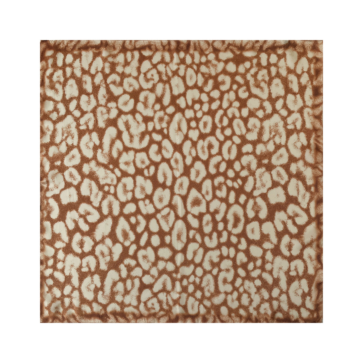 Leopard Spot Square Bandana Neck Scarf - Brown