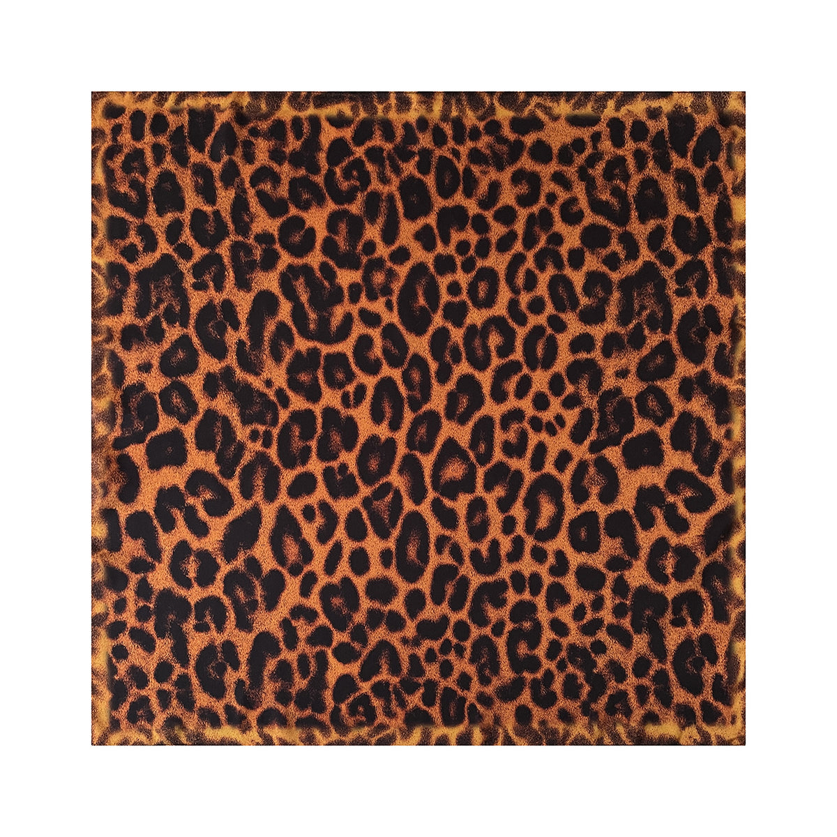 Leopard Spot Square Bandana Neck Scarf - Orange