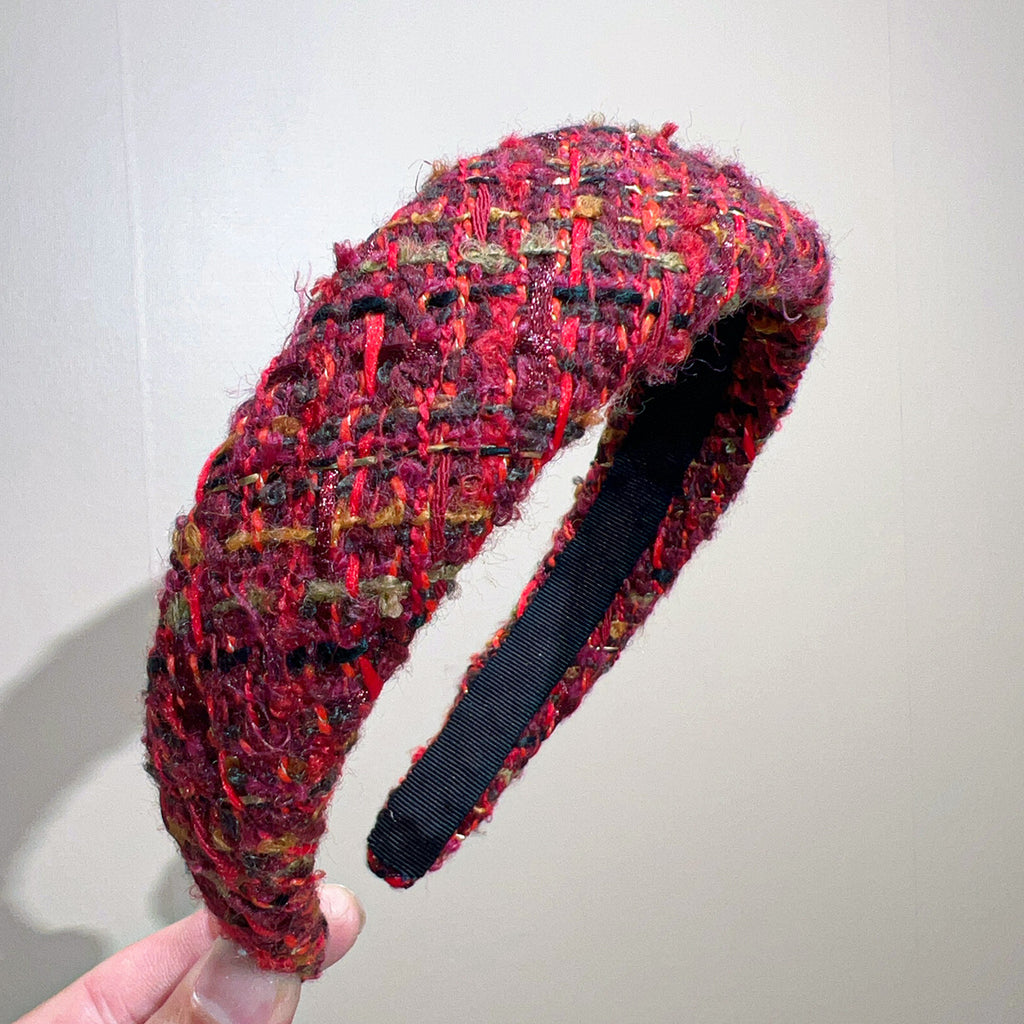 Beaded Tweed Wide Coverage Headband - NO01