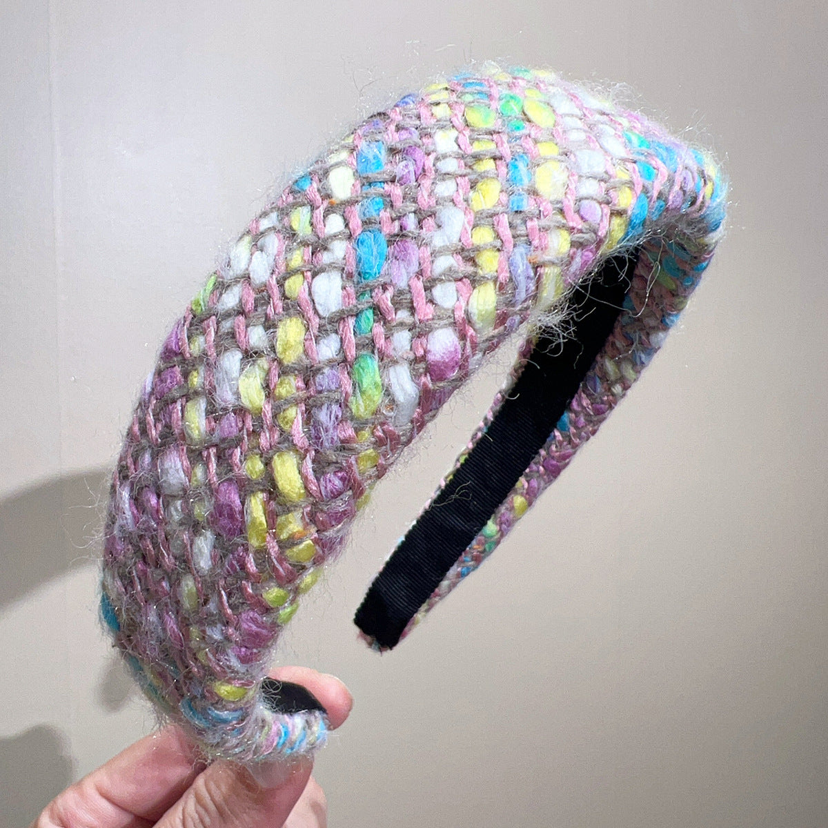 Beaded Tweed Wide Coverage Headband - NO05