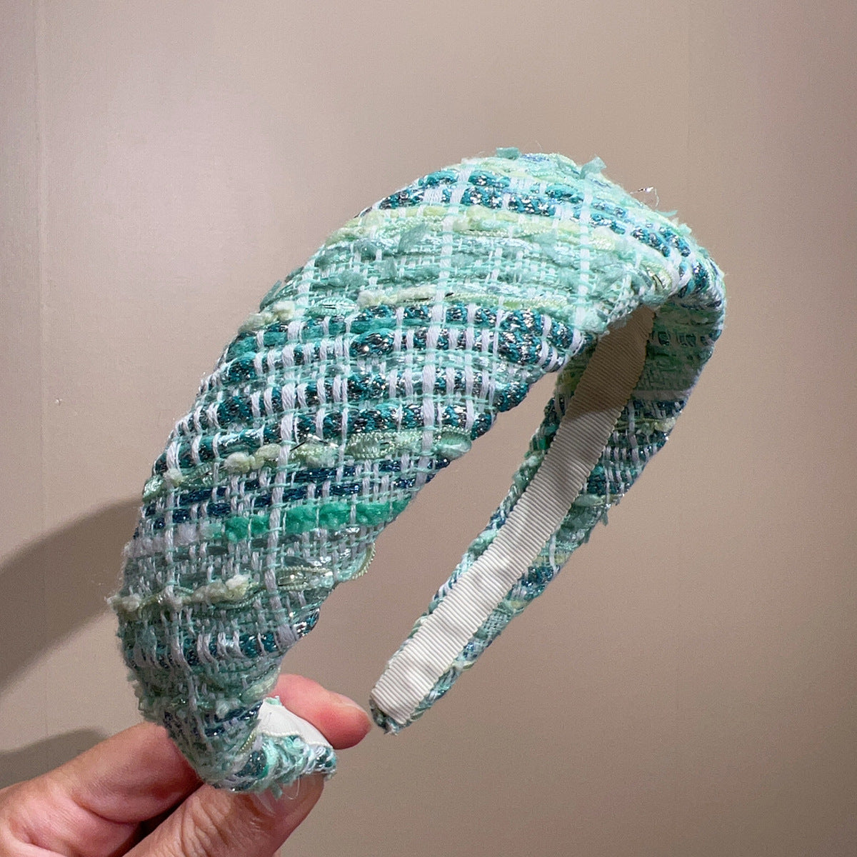Beaded Tweed Wide Coverage Headband - NO08