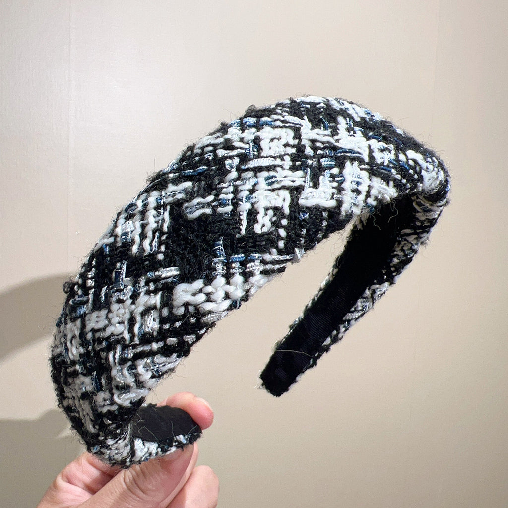 Beaded Tweed Wide Coverage Headband - NO11