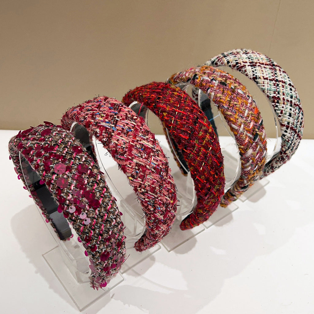 Beaded Tweed Wide Coverage Headband - view 4
