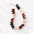 Oversized Marbled Resin Bead Statement Necklace - Color_05