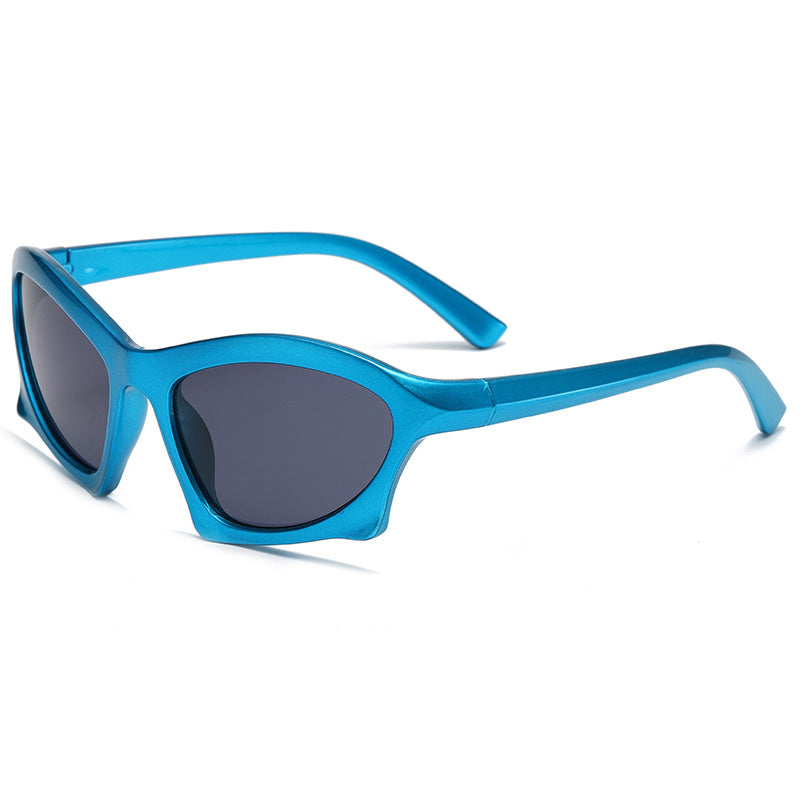 Futuristic Wrap Cat Eye Sunglasses - Color_9