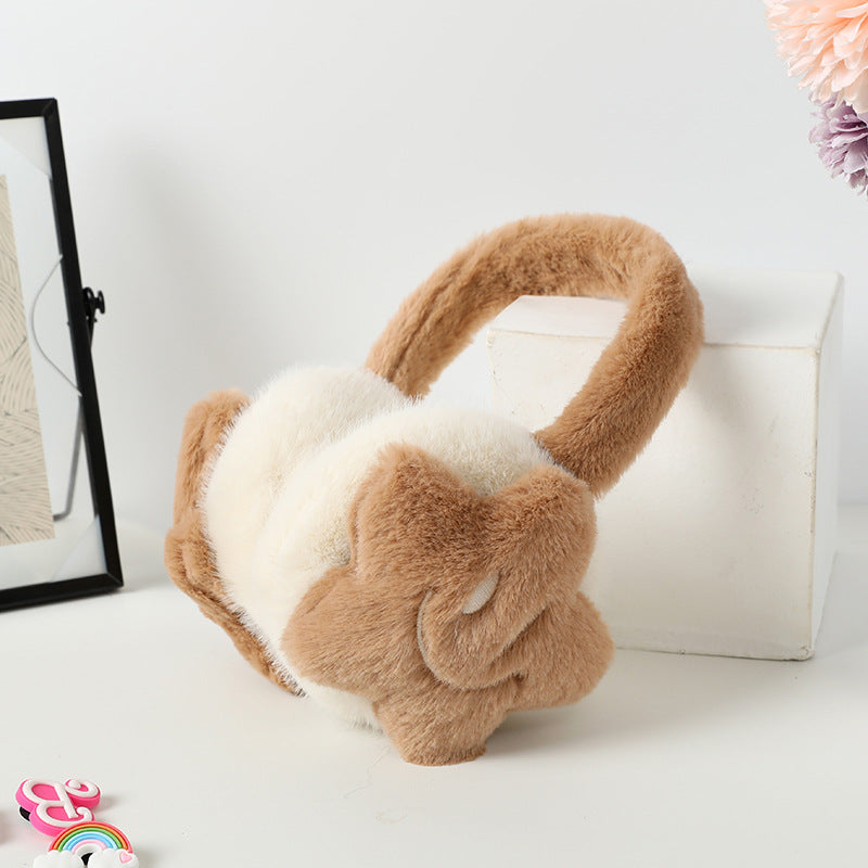 Smiley Star Two Tone Plush Earmuffs - C4
