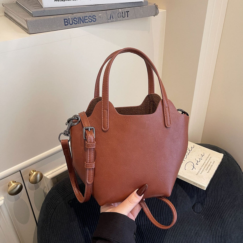 Mini Bucket Bag with Double Top Handles