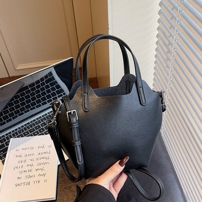 Mini Bucket Bag with Double Top Handles