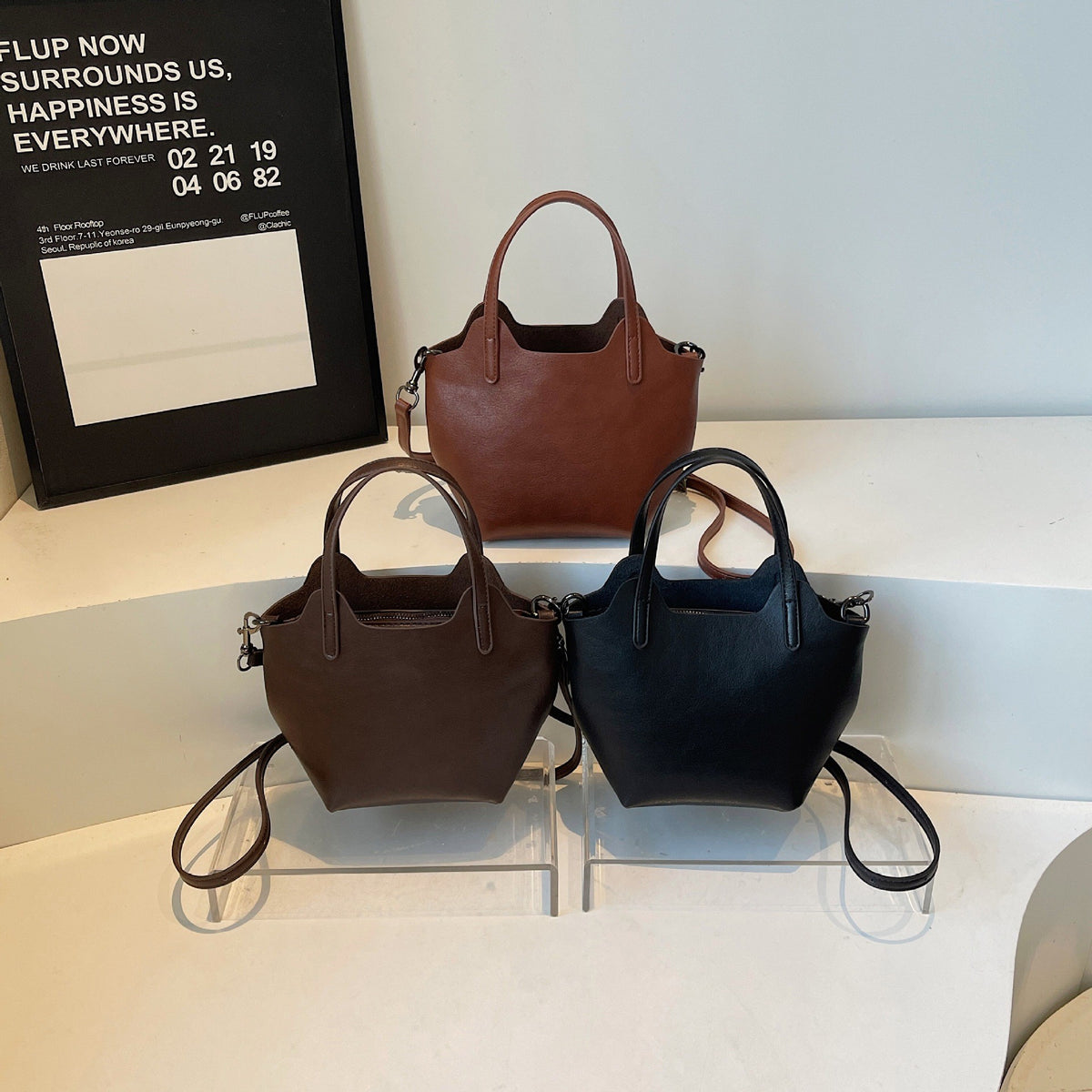 Mini Bucket Bag with Double Top Handles