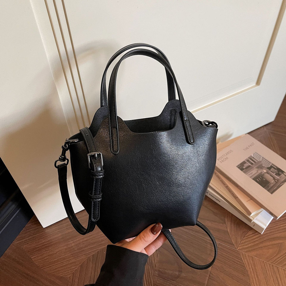 Mini Bucket Bag with Double Top Handles
