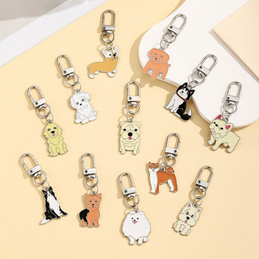 Enamel Dog Breed Keychain Bag Charm - view 1