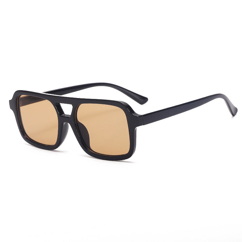 Retro Square Double Bridge Sunglasses - NO04