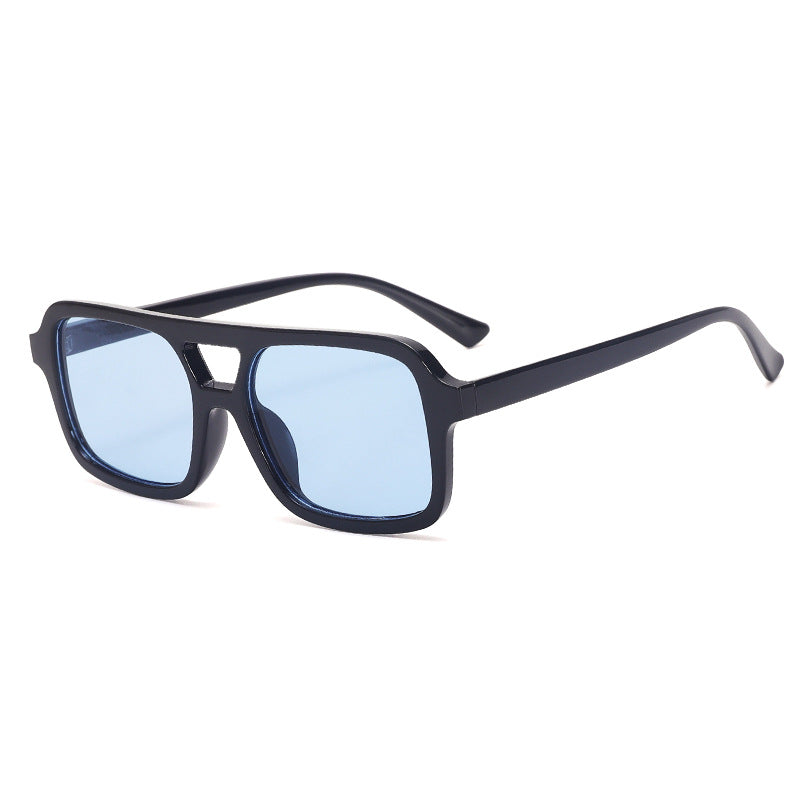Retro Square Double Bridge Sunglasses - NO06