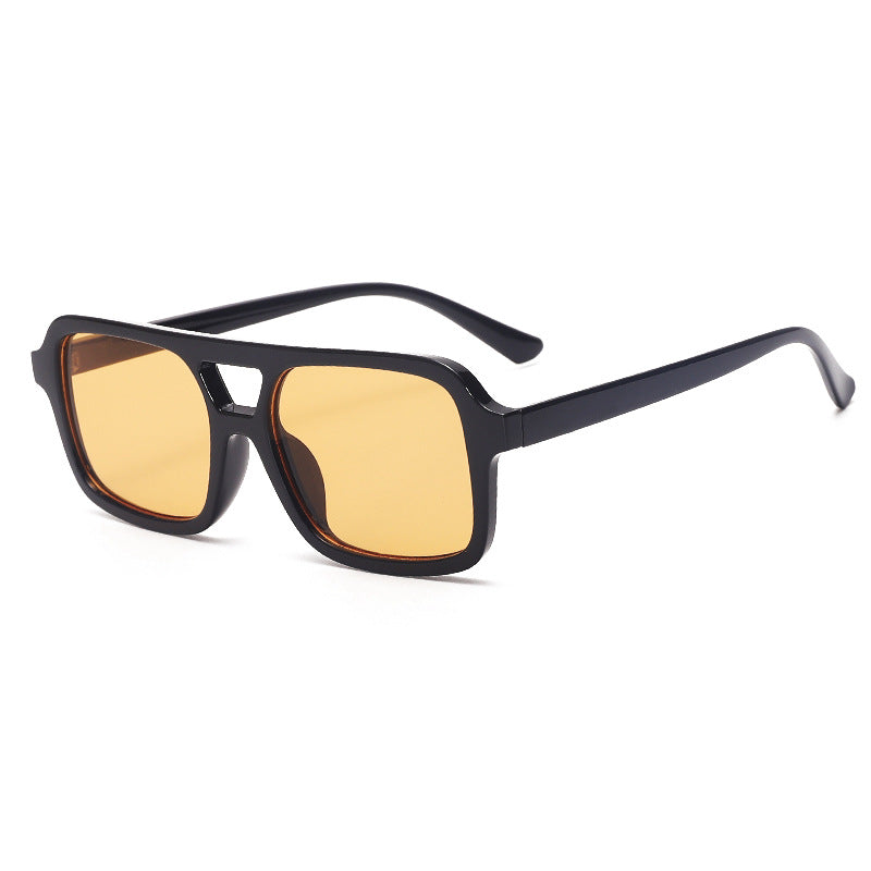 Retro Square Double Bridge Sunglasses - NO09