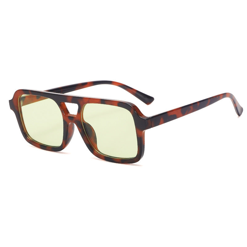 Retro Square Double Bridge Sunglasses - NO10