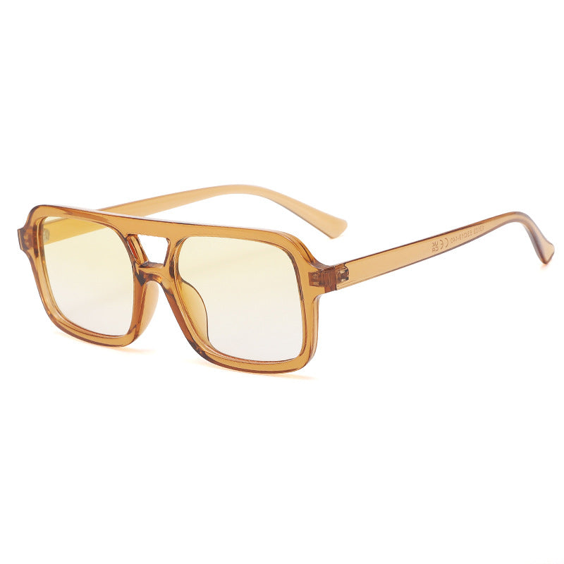 Retro Square Double Bridge Sunglasses - NO11