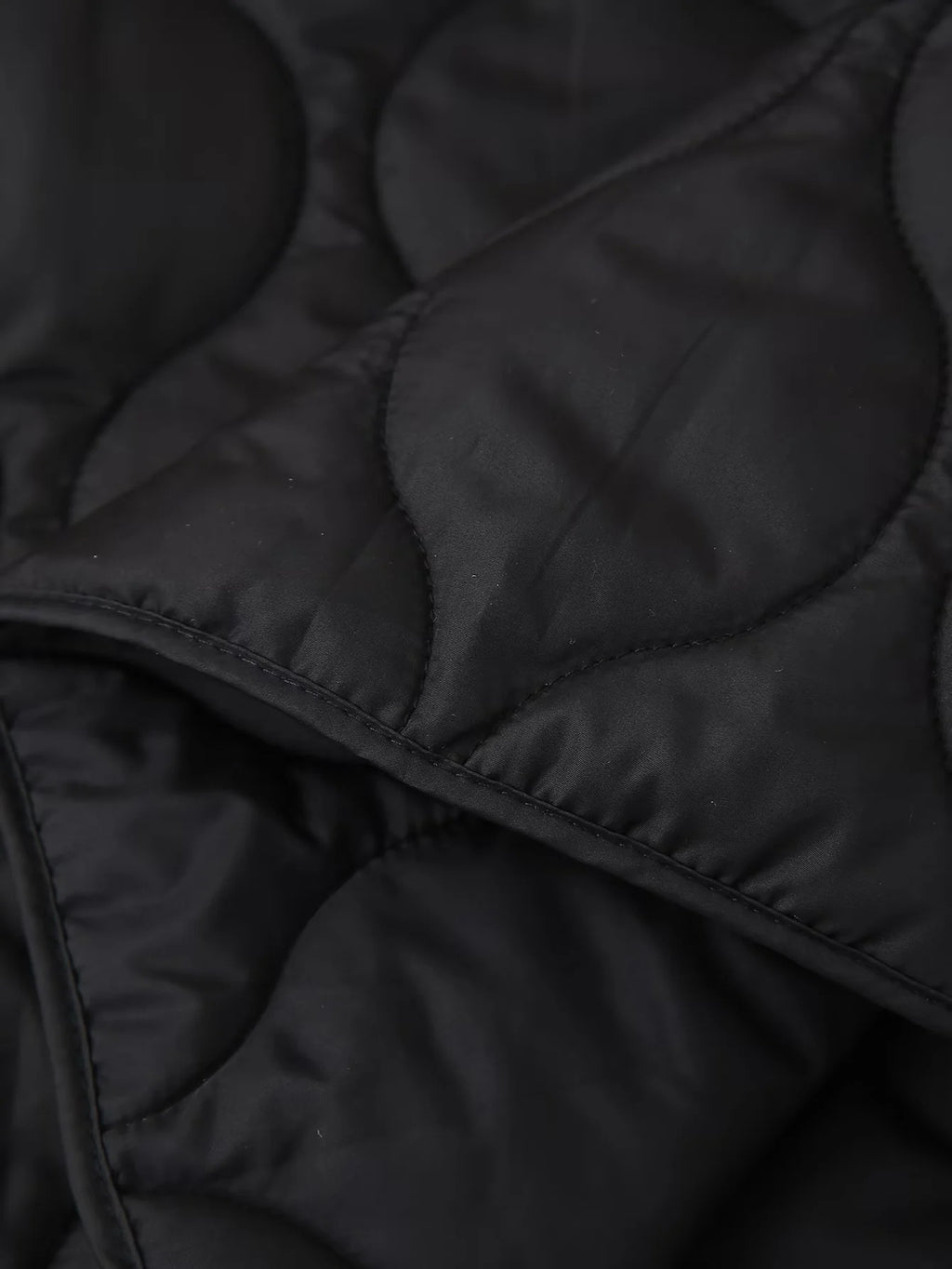 Onion Quilted Bow Tie Front Jacket - Black - 10