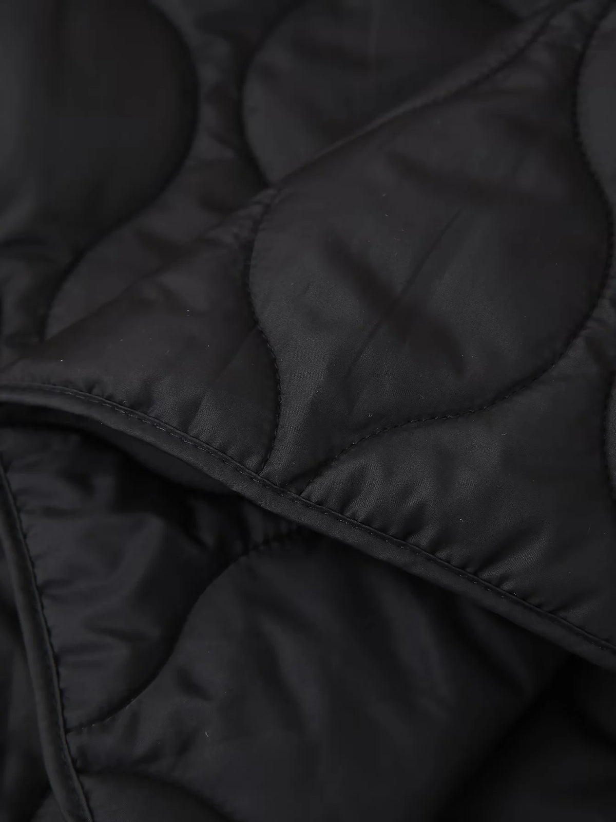 Onion Quilted Bow Tie Front Jacket - Black - 10