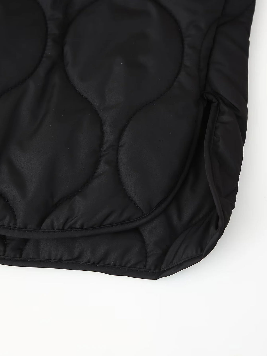 Onion Quilted Bow Tie Front Jacket - Black - 5