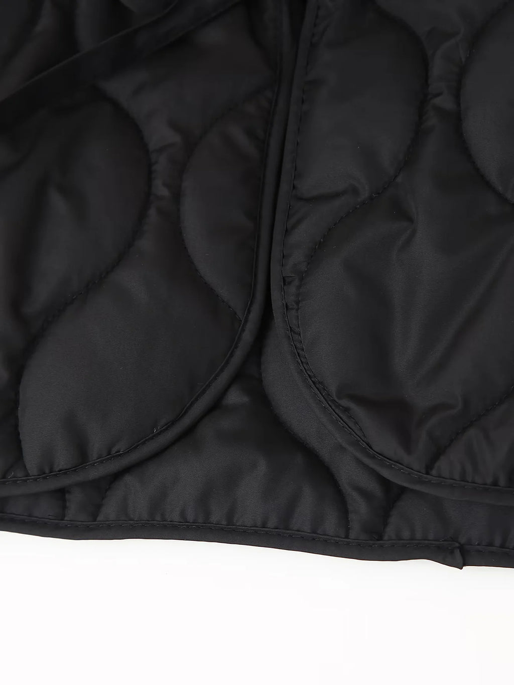 Onion Quilted Bow Tie Front Jacket - Black - 6